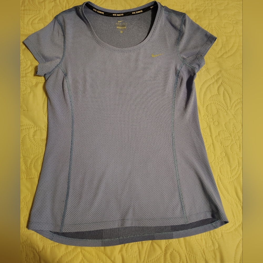 Nike Blue Fitted Cap Sleeve Tee